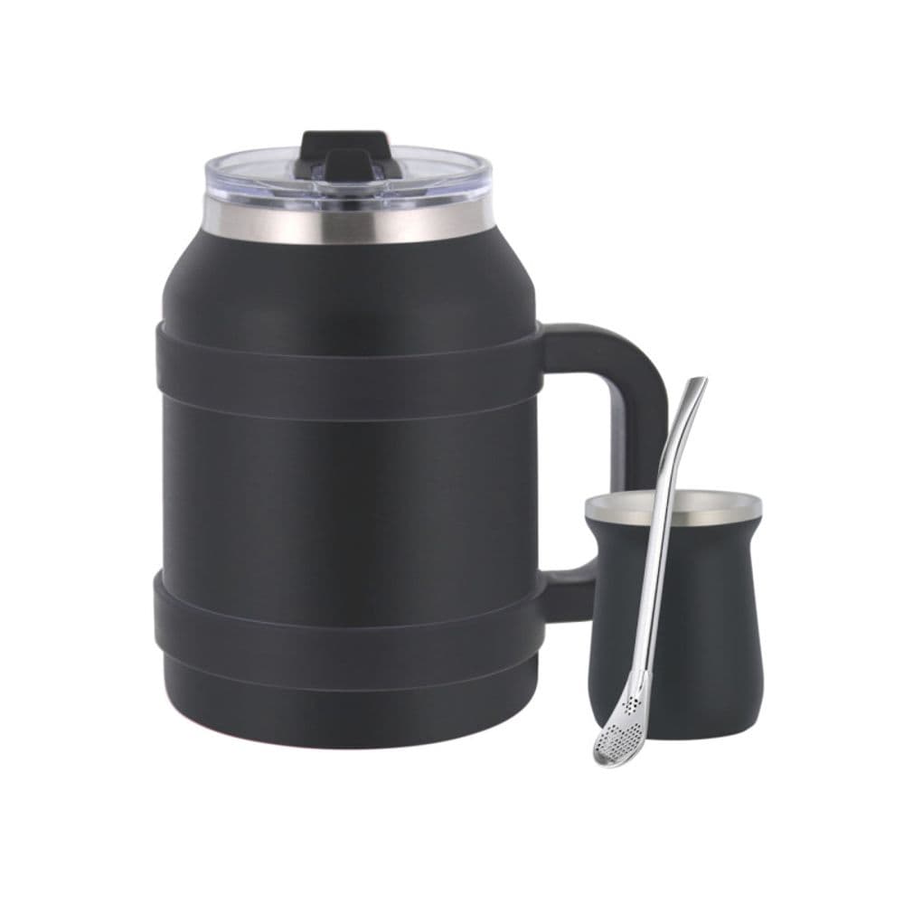 Termo de Acero Inoxidable Para Terere - Negro