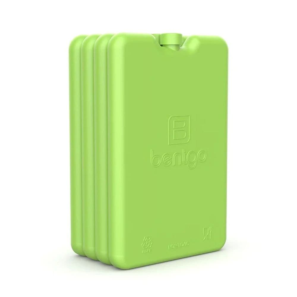 Hielo reutilizable simple verde (Pack de 4)